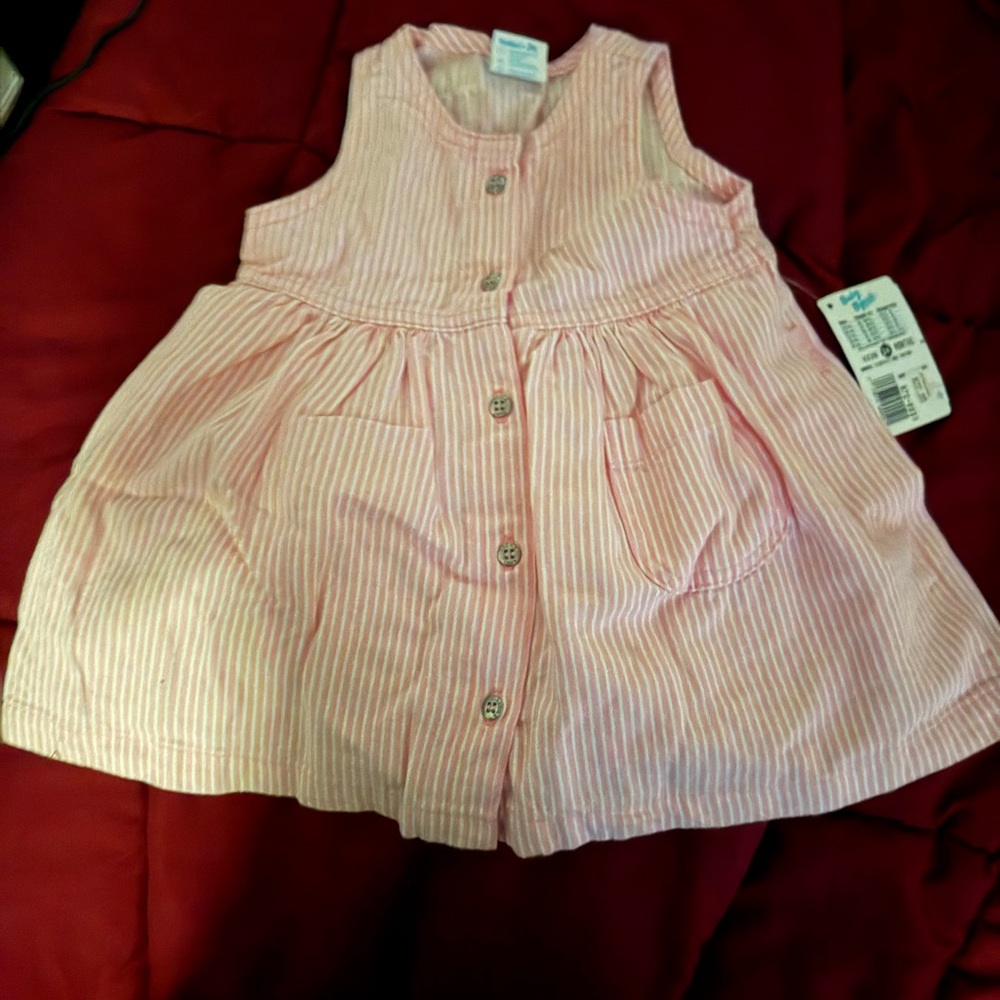 Pink Striped Kids Casual Dress Baby b’gosh size 24 months. New